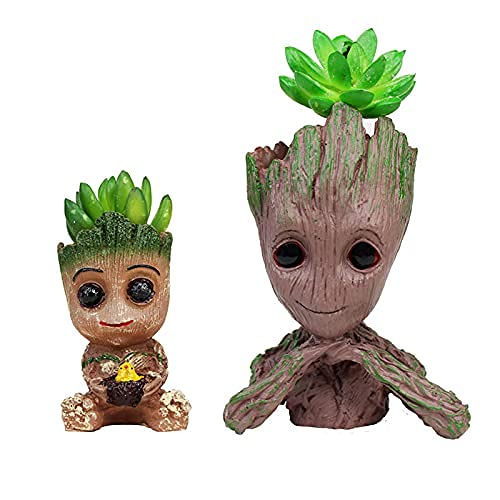 (Set of 2) Groot & Baby Groot Succulent Pot