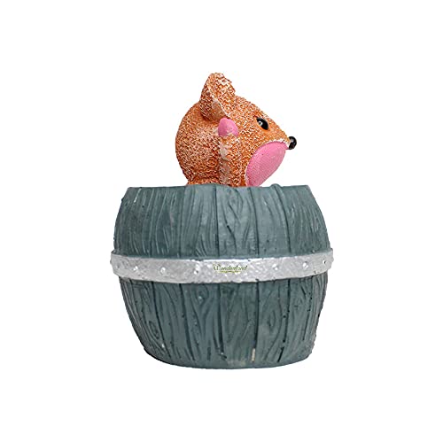 Mouse Succulent Pot for Home and Balcony Decoration (Brown) - Wonderland Garden Arts and Craft
