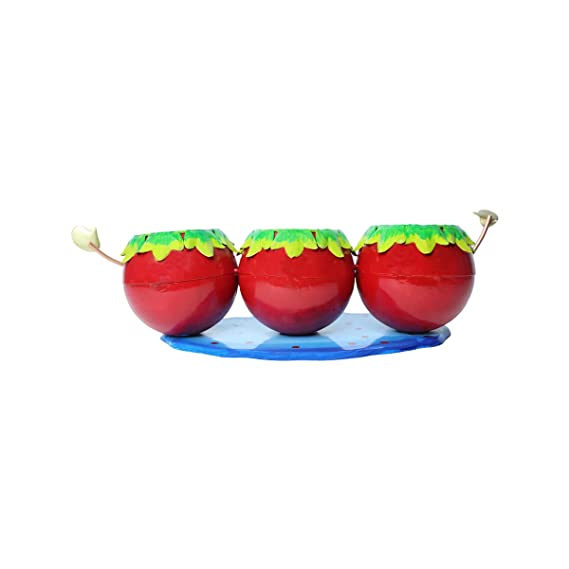 Metal Joint Strawberries with Pot for Home and Garden Decoration