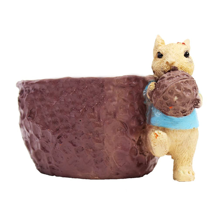 Squirrel with Nut Succulent Pot for Home and Balcony Decoration