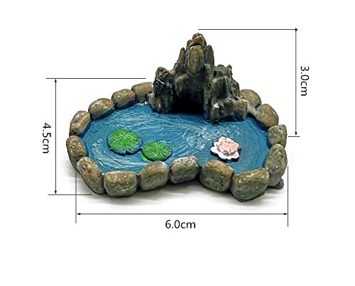 Mixed Materials Fairy Garden Pond Miniature Toys