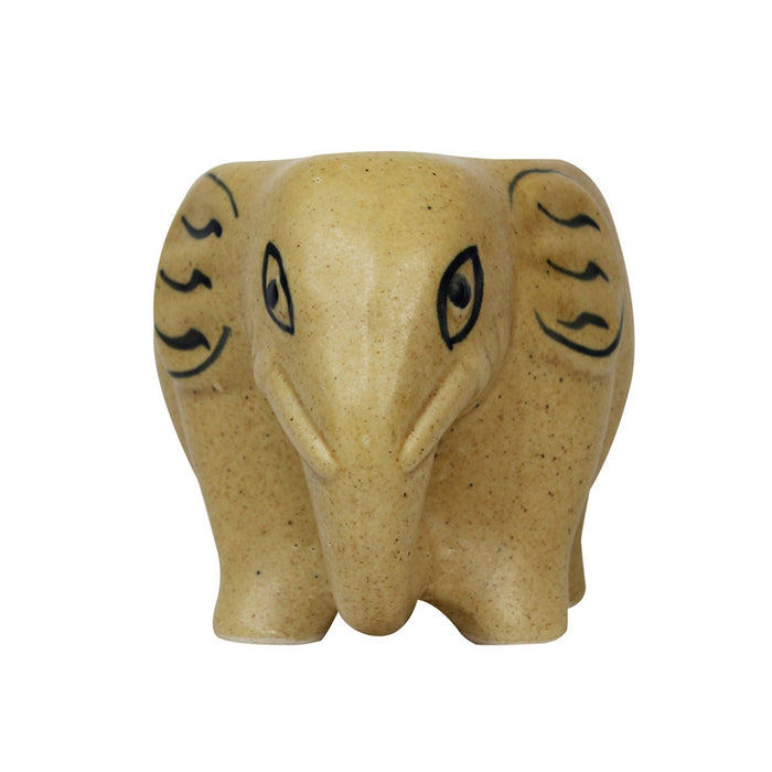 Ceramic Big Elephant for Home Decoration (Brown) - Wonderland Garden Arts and Craft