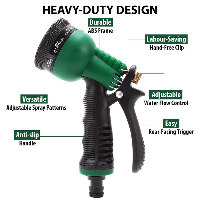 Plastic Trigger Car Washing/Gardening Water Spray Gun (Green and Black)