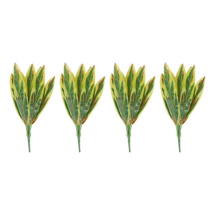 Wonderland ( Set of 4) Artificial Leaves for pots and planters ( Indoor and Outdoor)