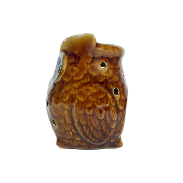 Tea light Ceramic Owl-Brown, home decor, office decoration