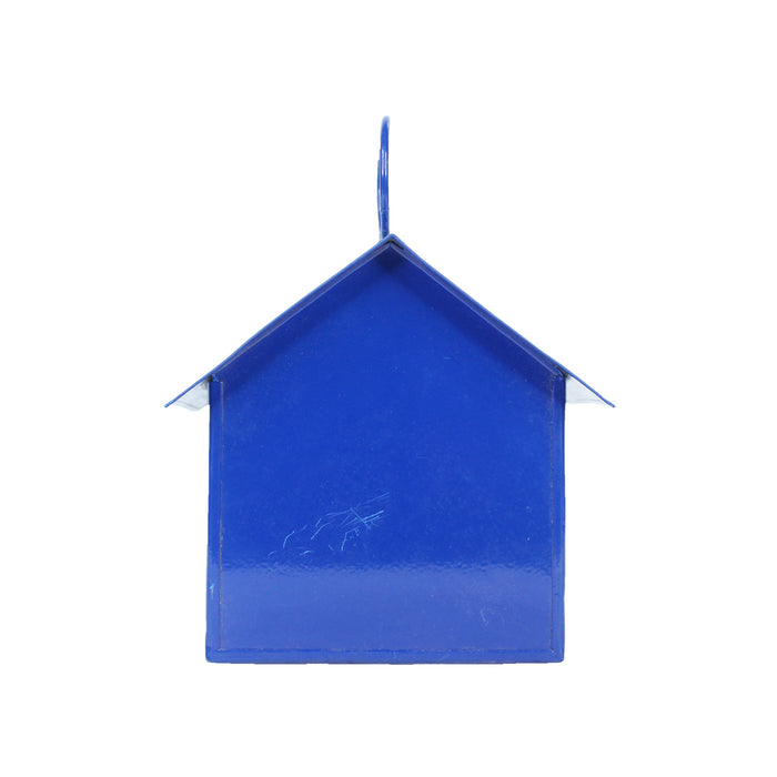 Hanging Metal Bird House for Garden Decoration (Blue)