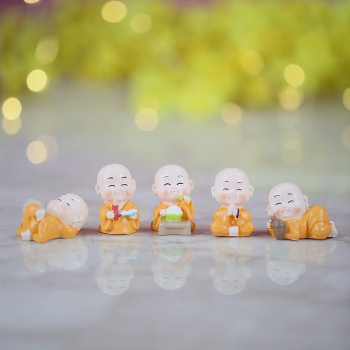 (Pack of 5) Smiling Monk Small Size