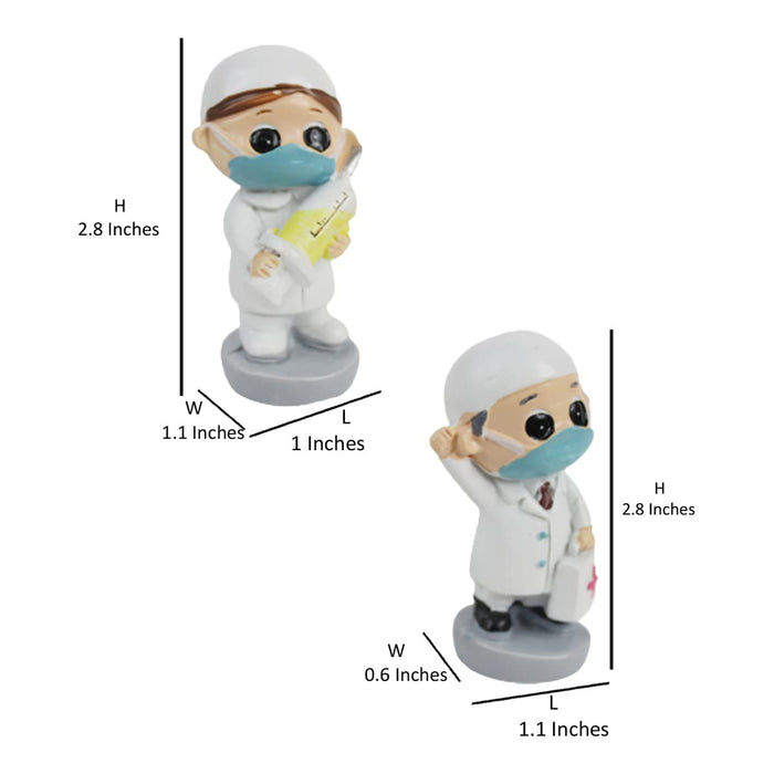Miniaure Doctor Nurse ( Set of 2) ( Miniature Toys , Miniature Accessories)