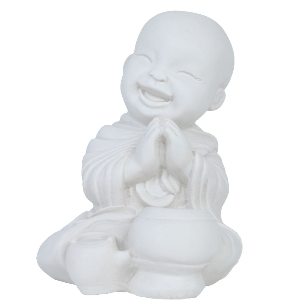 Big Monks Statue for Home and Garden Decoration (White)