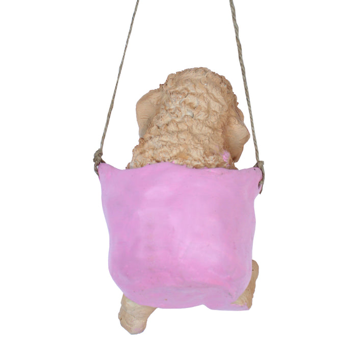 Puppy on swing for Balcony and Garden Decoration (Pink)
