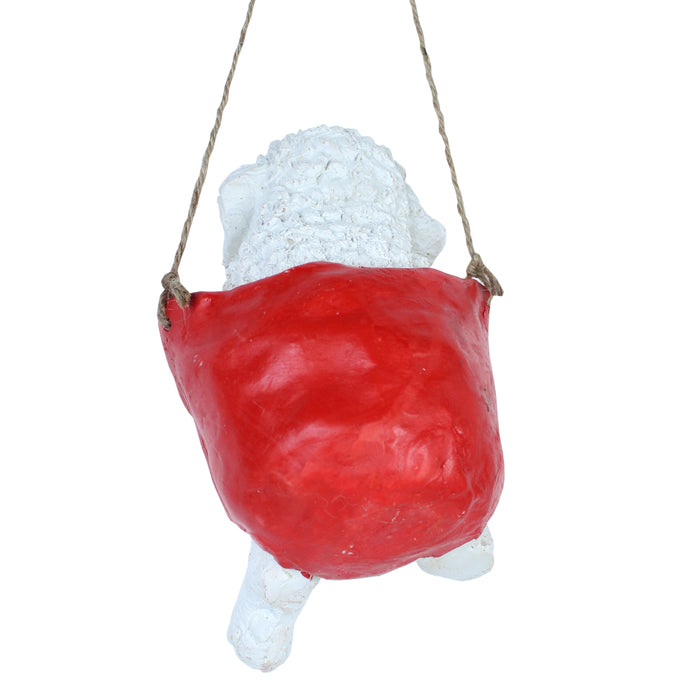Puppy on swing for Balcony and Garden Decoration (Red)