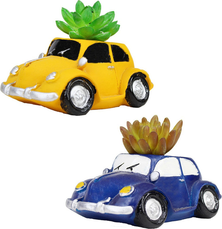(Set of 2) Car Shape Succulent Pot for Small Plants