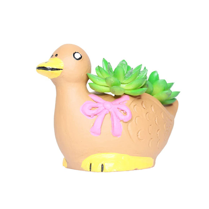 Terracotta Duck Pot for small plants & succulents