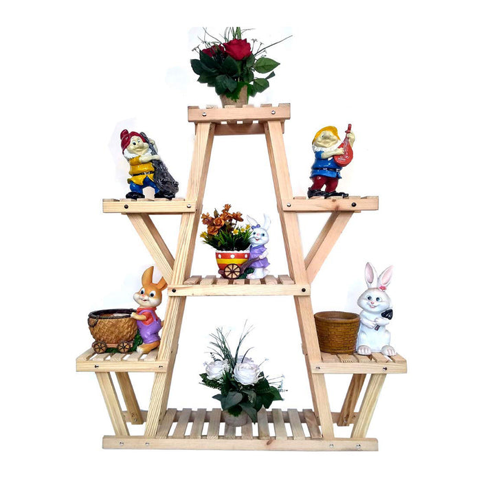 Big Step Wooden Plant Stand for Home,Garden & Balcony Decoration